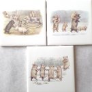 Dancing Pigs set of 3 Kiln Fired Ceramic Tiles 4.25" x 4.25" Farm Decor Dancing Pigs set of 3 Kiln Fired Ceramic Tiles 4.25" x 4.25" Farm Decor