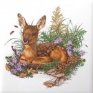 Pretty Fawn Baby Deer Kiln Fired Ceramic Tile 4.25" x 4.25" Wild Life Collection Pretty Fawn Baby Deer Kiln Fired Ceramic Tile 4.25" x 4.25" Wild Life Collection