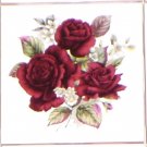 Rose Burgundy Flower 4.25" Kiln Fired Ceramic Tile Backsplash Decor Rose Burgundy Flower 4.25" Kiln Fired Ceramic Tile Backsplash Decor