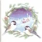 Winter Chickadee Song Bird Pair Song Bird Ceramic Tile 4.25" x 4.25" Kiln Fired