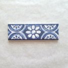2" x 6" Blue Delft Design BullNose Ceramic Tile Border Trim