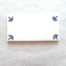 One Blue Delft Design Floret 3" x 6" Subway Size Ceramic Tile Kiln Fired One Blue Delft Design Floret 3" x 6" Subway Size Ceramic Tile Kiln Fired