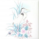 Heron Bird Ceramic Tile 4.25" x 4.25" Kiln Fired Water Fowl Bird