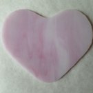 PINK Stained Glass Cut Our Heart Shaped for Craft Project.