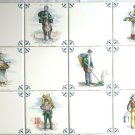 Delft Design Tiles Paris French Country 6" x 6" set / 12 tiles Kiln Fired. Delft Design Tiles Paris French Country 6" x 6" set / 12 tiles Kiln Fired.