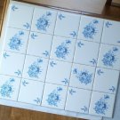 18 Blue & White Delft Design Swansea and Rose Ceramic Tile - 4.25" Kiln Fired 18 Blue & White Delft Design Swansea and Rose Ceramic Tile - 4.25" Kiln Fired