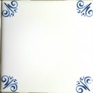 Blue Delft Scroll Design Nautical Style Corner Ceramic Tile 4.25" x 4.25" Blue Delft Scroll Design Nautical Style Corner Ceramic Tile 4.25" x 4.25"