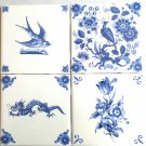 Delft Design Reproduction Blue and White Kiln Fired Design Ceramic Tiles 4 Asst Delft Design Reproduction Blue and White Kiln Fired Design Ceramic Tiles 4 Asst