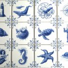 The Nautical Kit Oz Blue Nautical Delft Design Kiln Fired Ceramic Tiles 12 set 4.25x4.25 Anchor The Nautical Kit Oz Blue Nautical Delft Design Kiln Fired Ceramic Tiles 12 set 4.25x4.25 Anchor