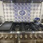 One Blue Willow Delft Design Ceramic 4.25" Accent Tile Kiln Fired Decorative Ornament Corners