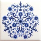 18 Sienna Rose Blue and White Delft Design Ceramic Tile Field Inlay 4.25" x 4.25" Mottle Design 18 Sienna Rose Blue and White Delft Design Ceramic Tile Field Inlay 4.25" x 4.25" Mottle Design