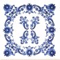 Vintage Delft Design Ceramic tile Kiln Fired 4.25" x 4.25 Vintage Corners