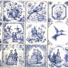 The Amsterdam 2 Blue Delft Design Kiln Fired Ceramic Tiles 15 st 4.25" Custom The Amsterdam 2 Blue Delft Design Kiln Fired Ceramic Tiles 15 st 4.25" Custom