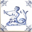 Pan with Flute Ceramic Tiles Mythology Sea Creatures and Monsters Delft Design 4.25” x 4.25” Pan with Flute Ceramic Tiles Mythology Sea Creatures and Monsters Delft Design 4.25” x 4.25”