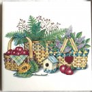 Closeout ONE Apple Fern Basket Acct 4.25" x 4.25" Kiln Fired BackSplash Decor Closeout ONE Apple Fern Basket Acct 4.25" x 4.25" Kiln Fired BackSplash Decor