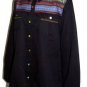 NEW BLACK COTTON BLOUSE SHIRT-16 18 boho hippy festival aztec tribal navajo NWT