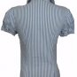 NEW COTTON RUFFLE VINTAGE CANDY STRIPE BLOUSE-14 16  victorian steampunk dandy