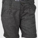 NEW=WOOL HERRINGBONE TWEED LONG  SHORTS HOTPANTS-8 10 12 14 16  steampunk NWT