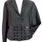 NEW Black military nautical steampunk circus ringmaster  blazer jacket-12 14 nwt
