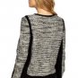 NEW Speckled chunky knit asymmetrical zip CARDIGAN JUMPER SWEATER jack-18 20 22