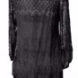 NEW VINTAGE BLACK LACE DRESS TUNIC-12 gothic party evening wicca boho hippie