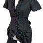 NEW HITCHED VINTAGE BLACK DRESS-10 victorian war bride steampunk edwardian NW