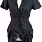 NEW HITCHED VINTAGE BLACK DRESS-10 victorian war bride steampunk edwardian NW