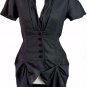 NEW HITCHED VINTAGE BLACK DRESS-10 victorian war bride steampunk edwardian NW
