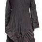 NEW Gothic Black long Victorian steampunk cloak coat dress gown-s-10 12 14 16