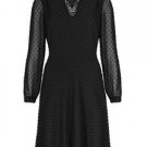 Vintage Black High neck tea dress-10 12 14 16 18 Victorian steampunk gothic 40's
