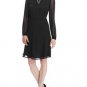 Vintage Black High neck tea dress-10 12 14 16 18 Victorian steampunk gothic 40's