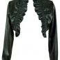 NEW LEATHER LOOK HIGH NECK BOLERO SHRUG JACKET- victorian steampunk goth evening