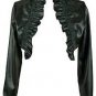 NEW LEATHER LOOK HIGH NECK BOLERO SHRUG JACKET- victorian steampunk goth evening