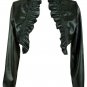 NEW LEATHER LOOK HIGH NECK BOLERO SHRUG JACKET- victorian steampunk goth evening