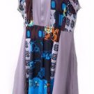 VINTAGE patchwork dress jacket -20 plus retro boho party wedding 2 piece suit