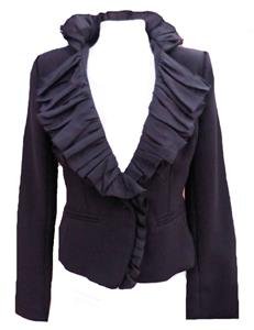 NEW black blazer fitted high neck riding jacket-10 victorian steampunk goth