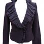 NEW black blazer fitted high neck riding jacket-10 victorian steampunk goth