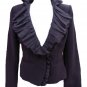 NEW black blazer fitted high neck riding jacket-10 victorian steampunk goth