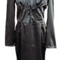 Vintage long satin tea dress-10 12 Victorian steampunk gothic 40's 50's retro