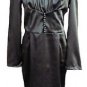Vintage long satin tea dress-10 12 Victorian steampunk gothic 40's 50's retro