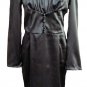 Vintage long satin tea dress-10 12 Victorian steampunk gothic 40's 50's retro