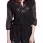 -NEW VINTAGE cotton embroidered playsuit designer dress-8 10 12 14 boho festival
