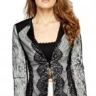 NEW eyelash lace blazer fitted jacket-14 victorian steampunk goth evening party