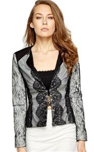 NEW eyelash lace blazer fitted jacket-14 victorian steampunk goth evening party