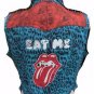 Vintage cropped studded biker gilet waistcoat-14 16 punk rock grunge rockabilly