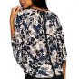 TROPICAL FLORAL BATWING BLOUSE tunic top-18 20 crepe chiffon evening party plus