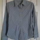 Gap Striped Blue & White Button Down Dress Shirt size Small