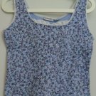 Energie Juniors L Large Flower Purple Blue White Lace Inset Sleeveless Tank Top