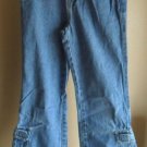 Girls Arizona Jeans Co.  Size 10 Regular Blue Denim 6 Pocket  w/ 2 Cargo Pockets