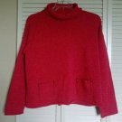 DKNY Jeans XL Cotton Acrylic Wool Dark Pink / Red Pullover Pocket Sweater Top